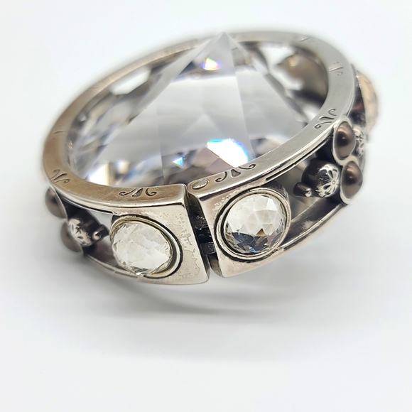 Brighton "SELENE" Hinged Cuff with Magnetic Clasp and Swarovski Crystals - Picture 6 of 13